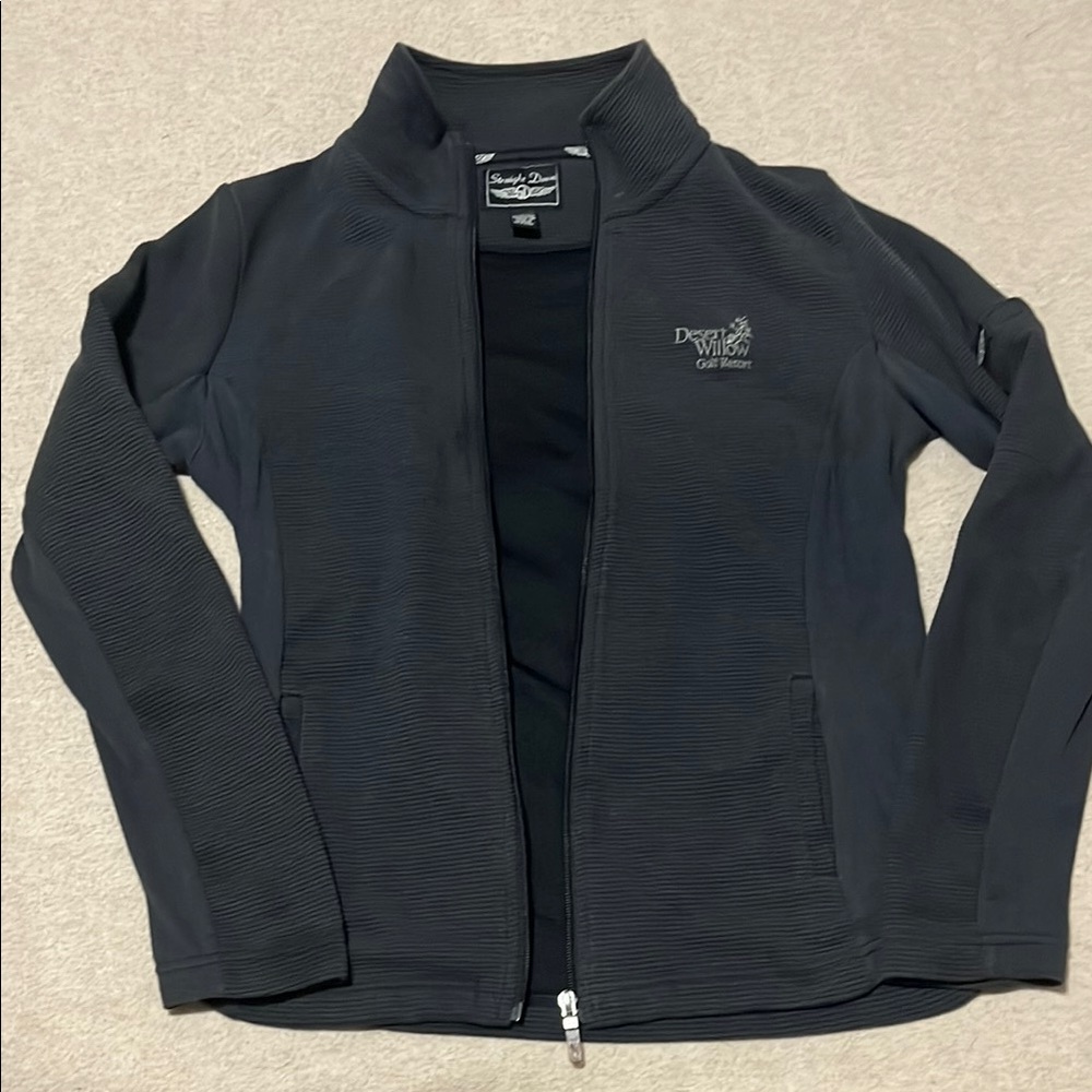 Straight Down Gray Zip-Up Jacket